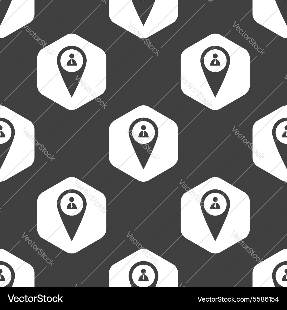 Black hexagon user pointer pattern vector image