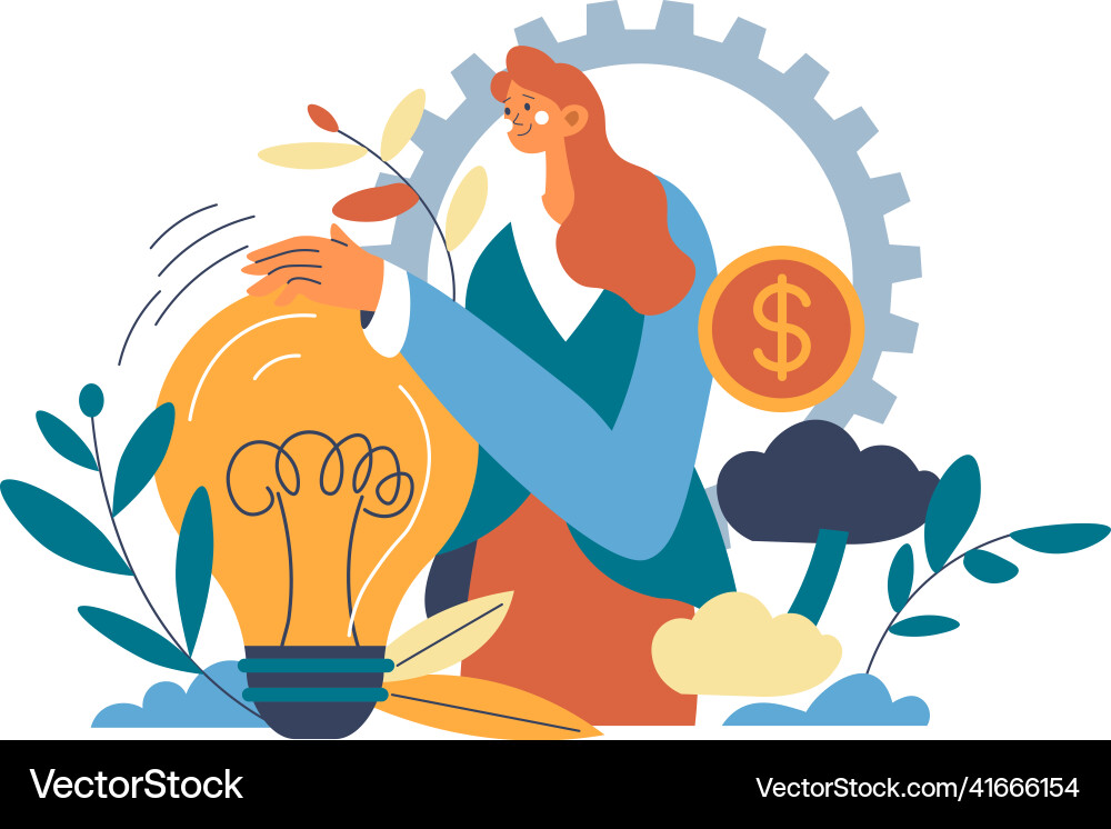 Creative business idea and brainstorming solving Creative business idea and brainstorming solving vector image