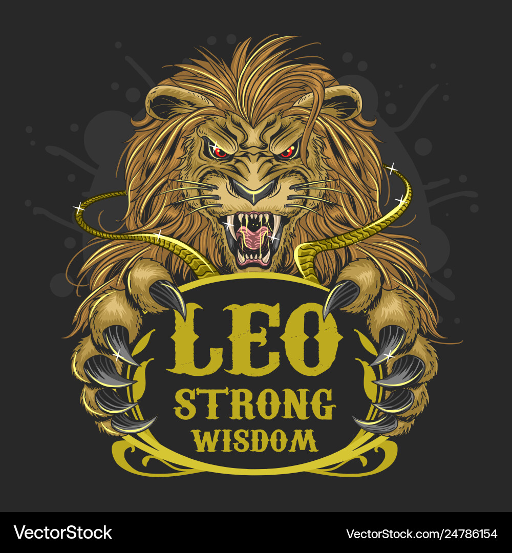 Leo Lion Zodiac Symbol vector image