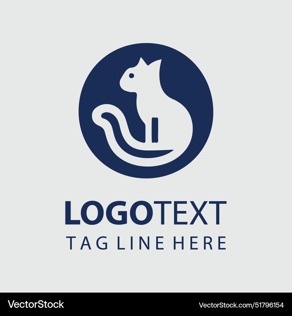Pet cat logo Royalty Free Vector Image - VectorStock