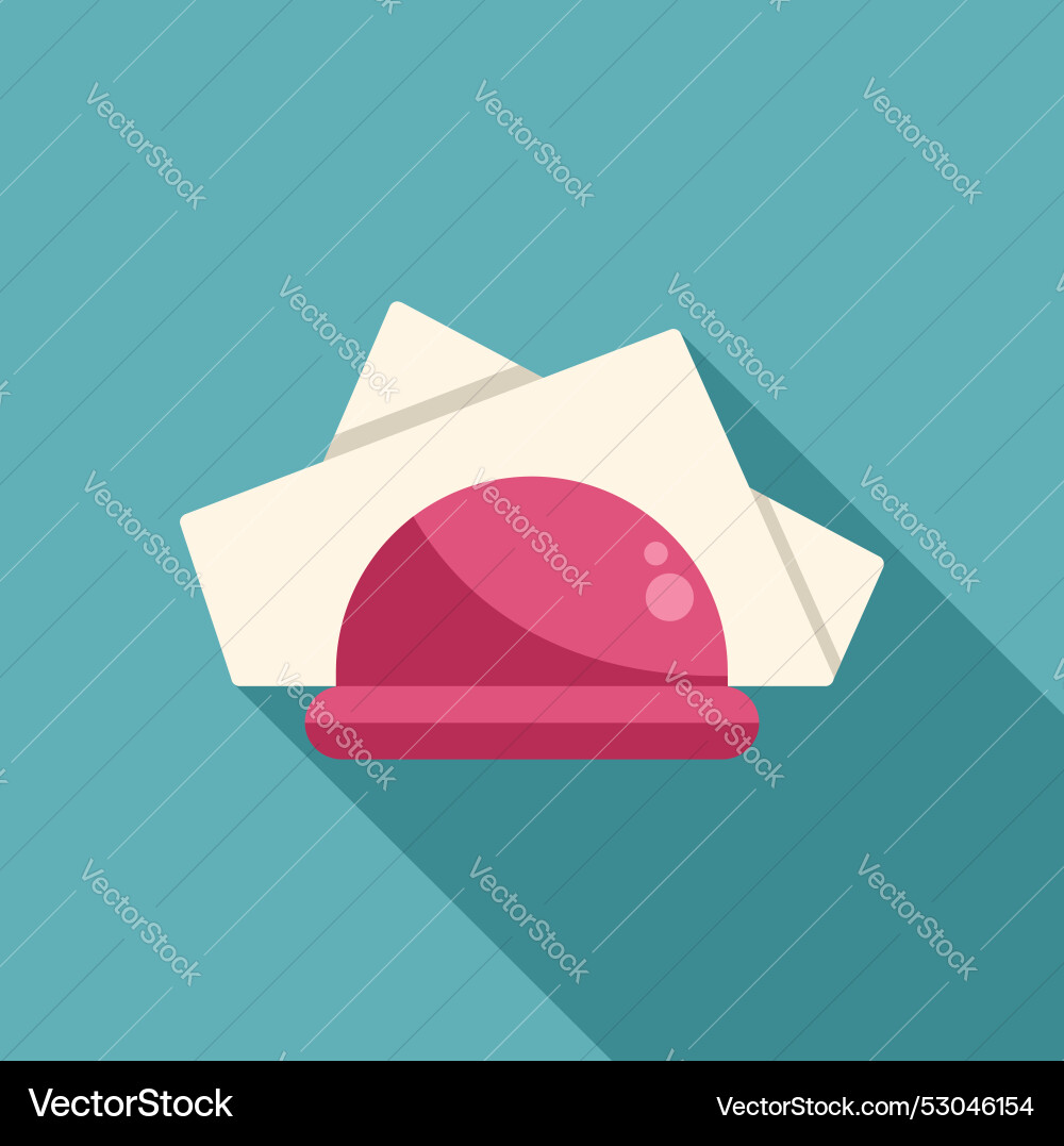 Pink napkin holder dispensing paper napkins Pink napkin holder dispensing paper napkins vector image