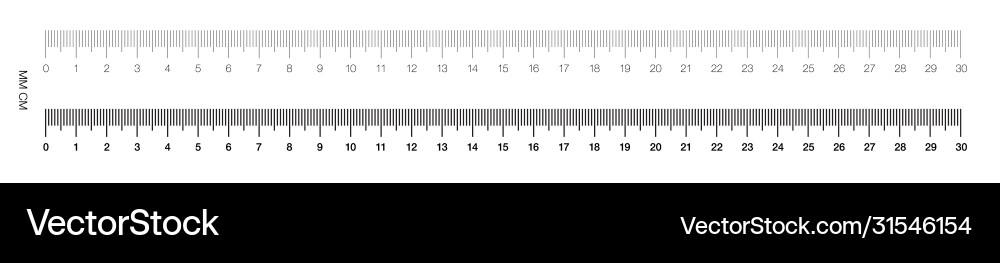 Ruler measuring scale markup for rulers Ruler measuring scale markup for rulers vector image