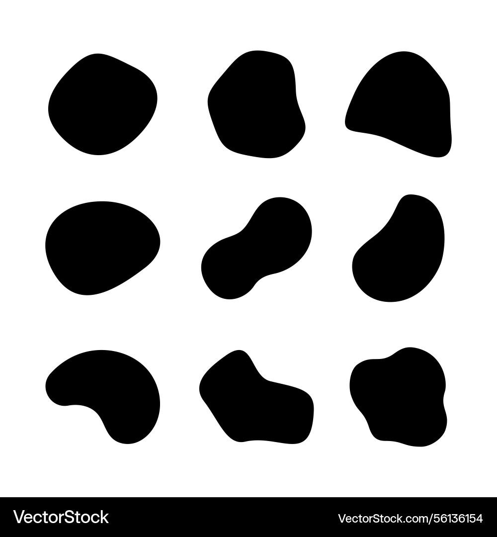 Set of blob shapes vector image