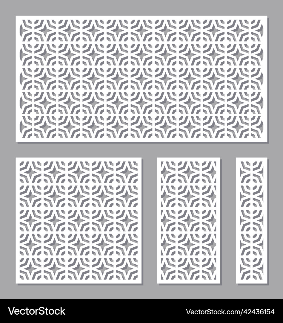 Set of panels with a geometric pattern Set of panels with a geometric pattern vector image