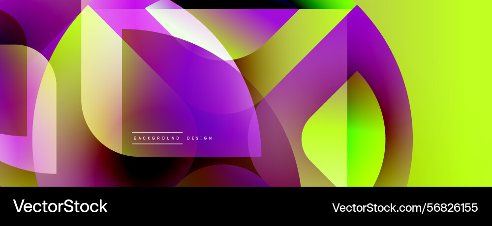 Abstract geometric shapes overlap creating Vector Image