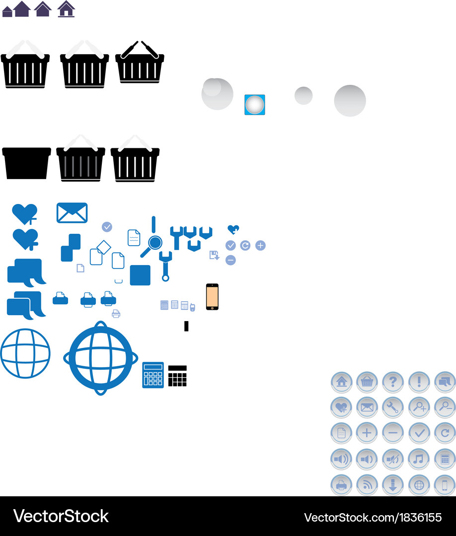 Button-set Vector Image