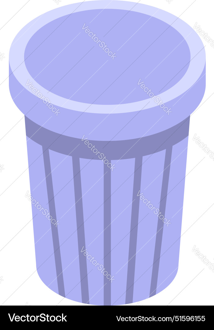 Purple trash can is standing open and waiting Purple trash can is standing open and waiting vector image