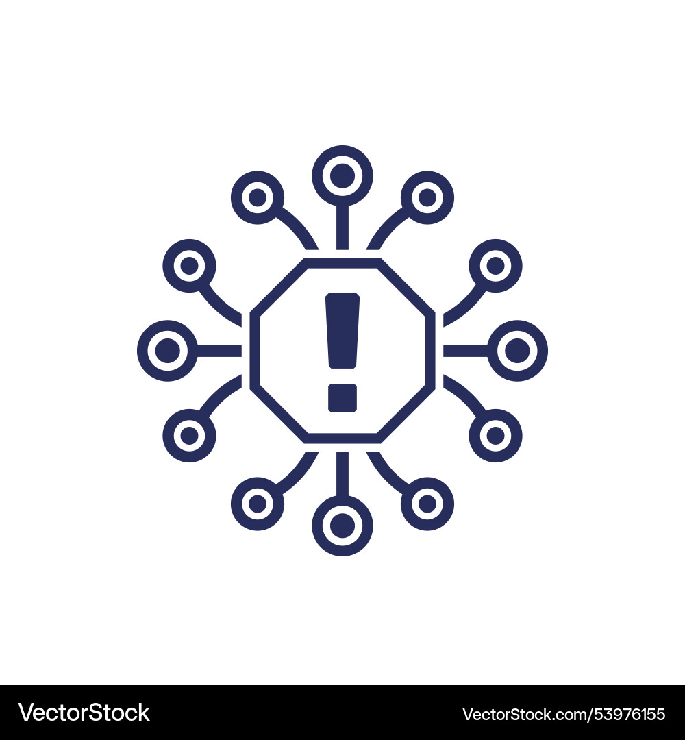 System warning or error icon Vector Image