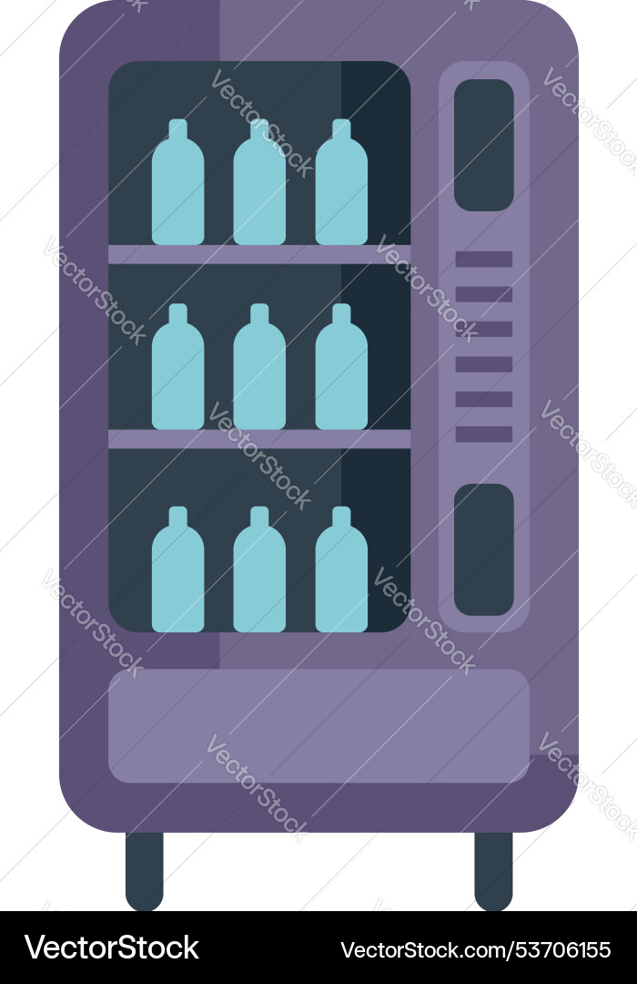 Vending machine offering a refreshing selection Vector Image