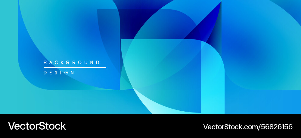 Abstract blue gradients overlap creating dynamic vector image