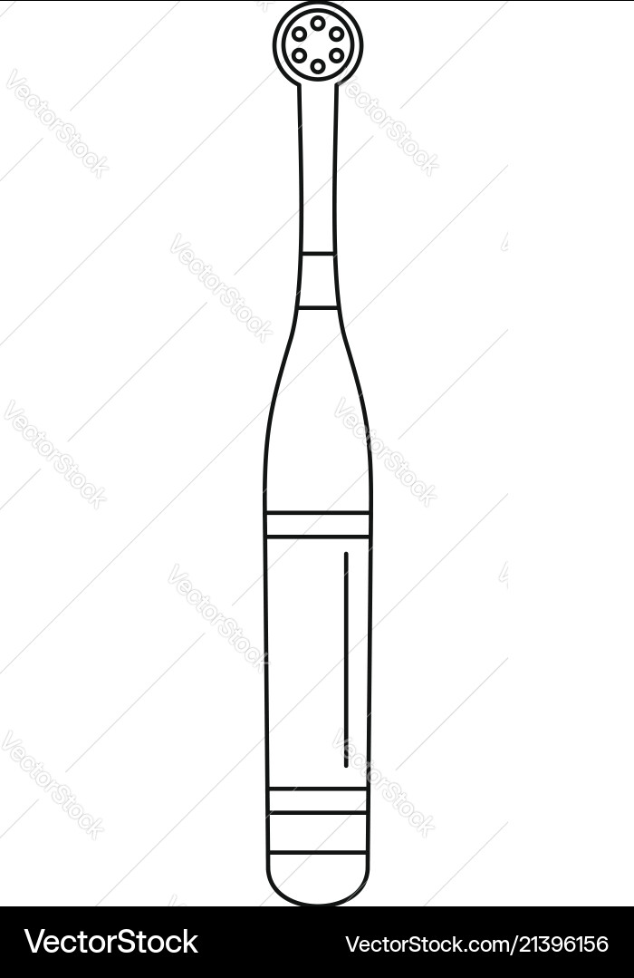 Brand electric toothbrush icon outline style Brand electric toothbrush icon outline style vector image