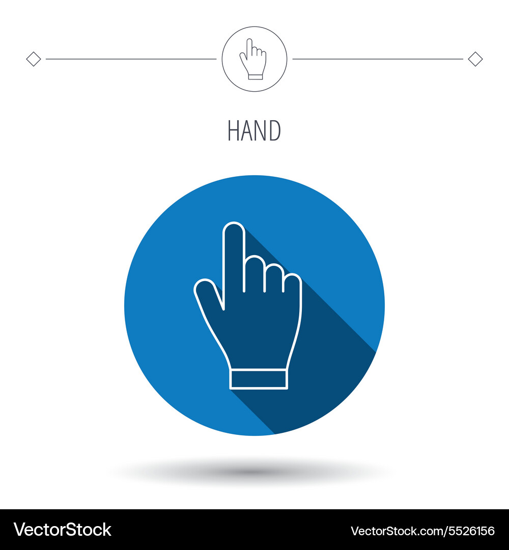 Click hand icon press or push pointer sign Vector Image