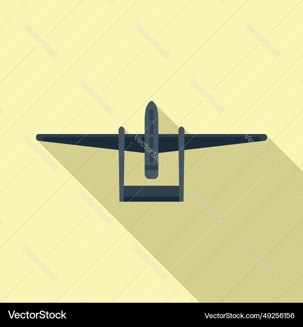 Drone top view icon flat ai remote control Drone top view icon flat ai remote control vector image