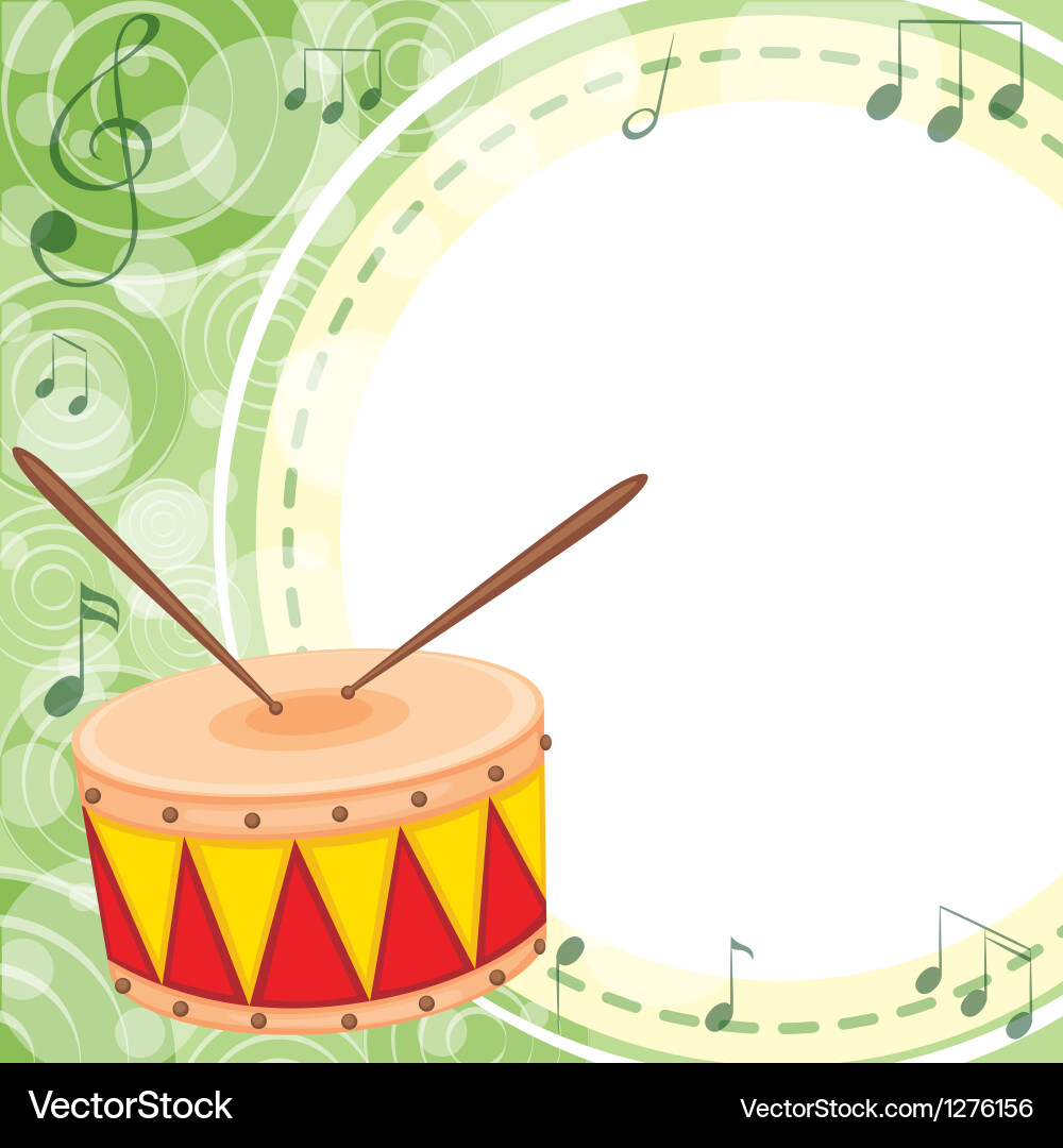 Empty Space with Musical Notes Vector Image
