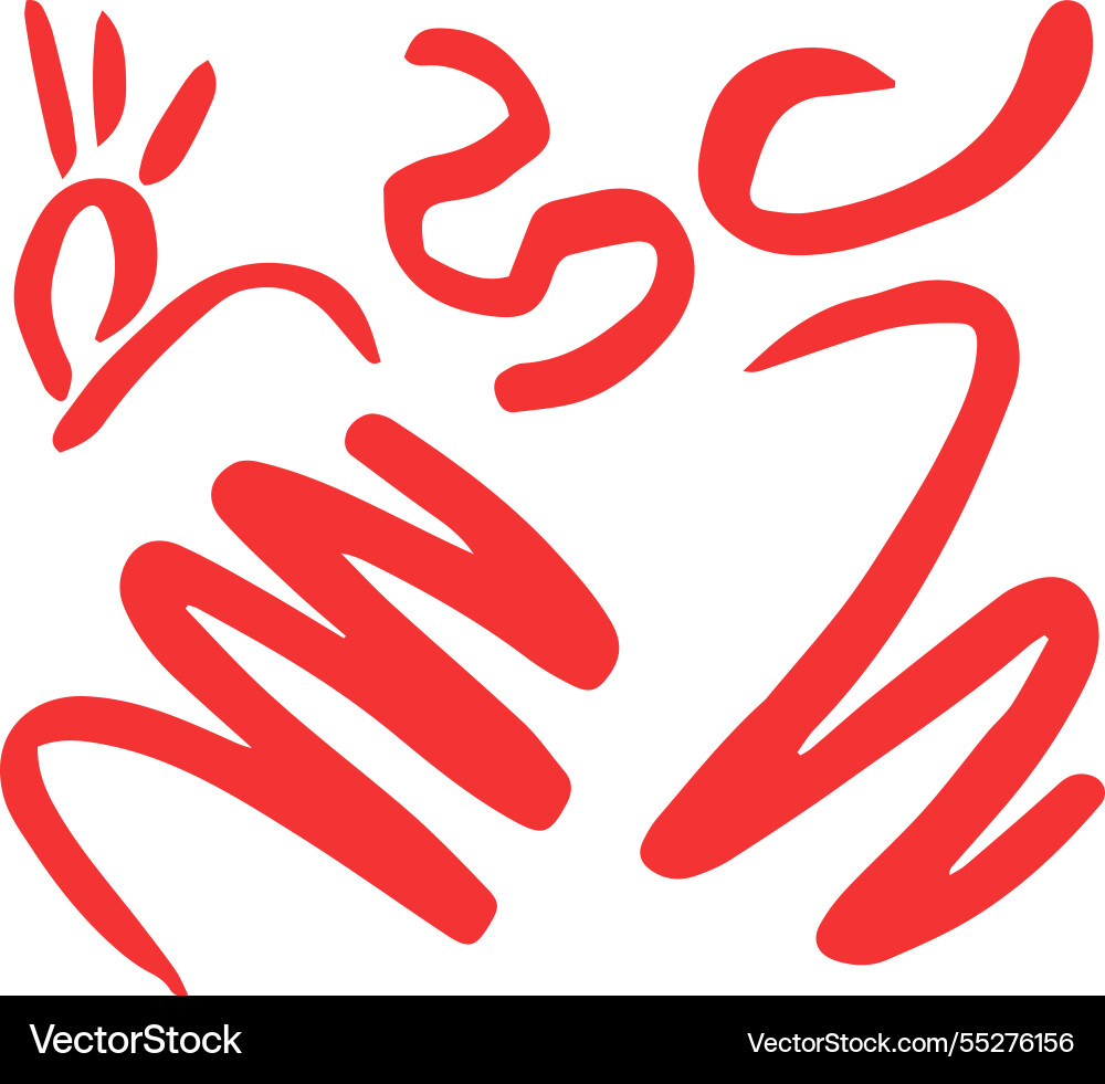 Red abstract design with curving lines on white Red abstract design with curving lines on white vector image