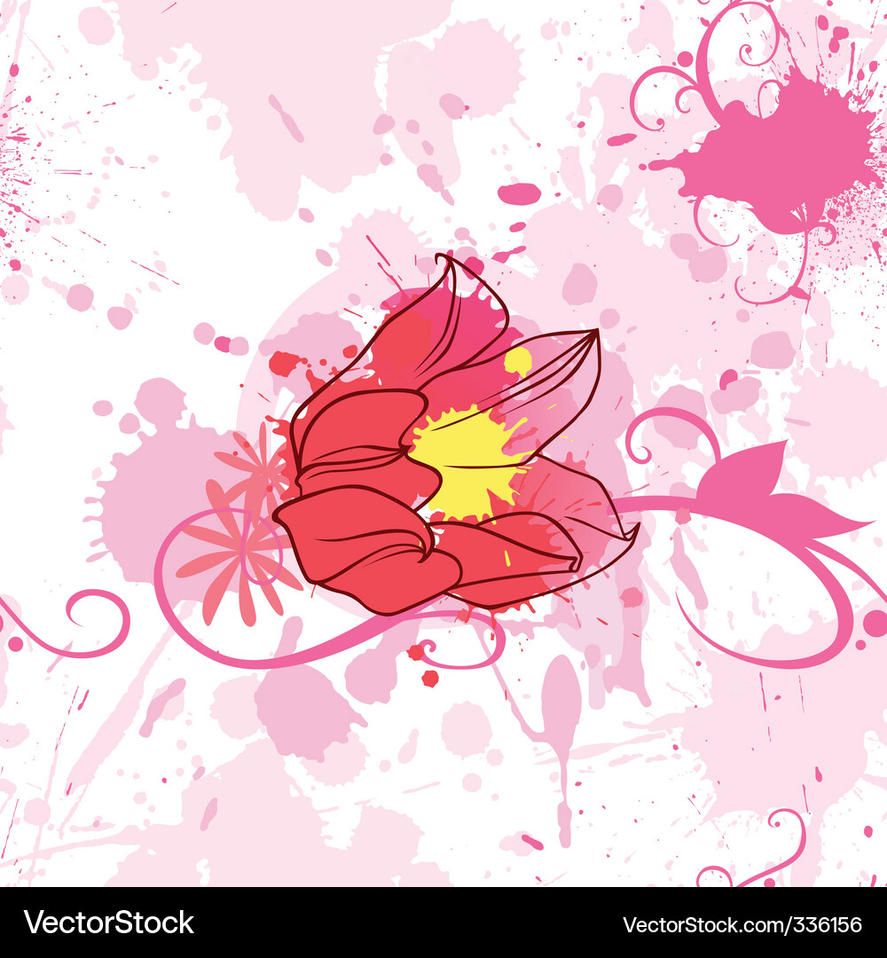 Tulip seamless pattern Vector Image