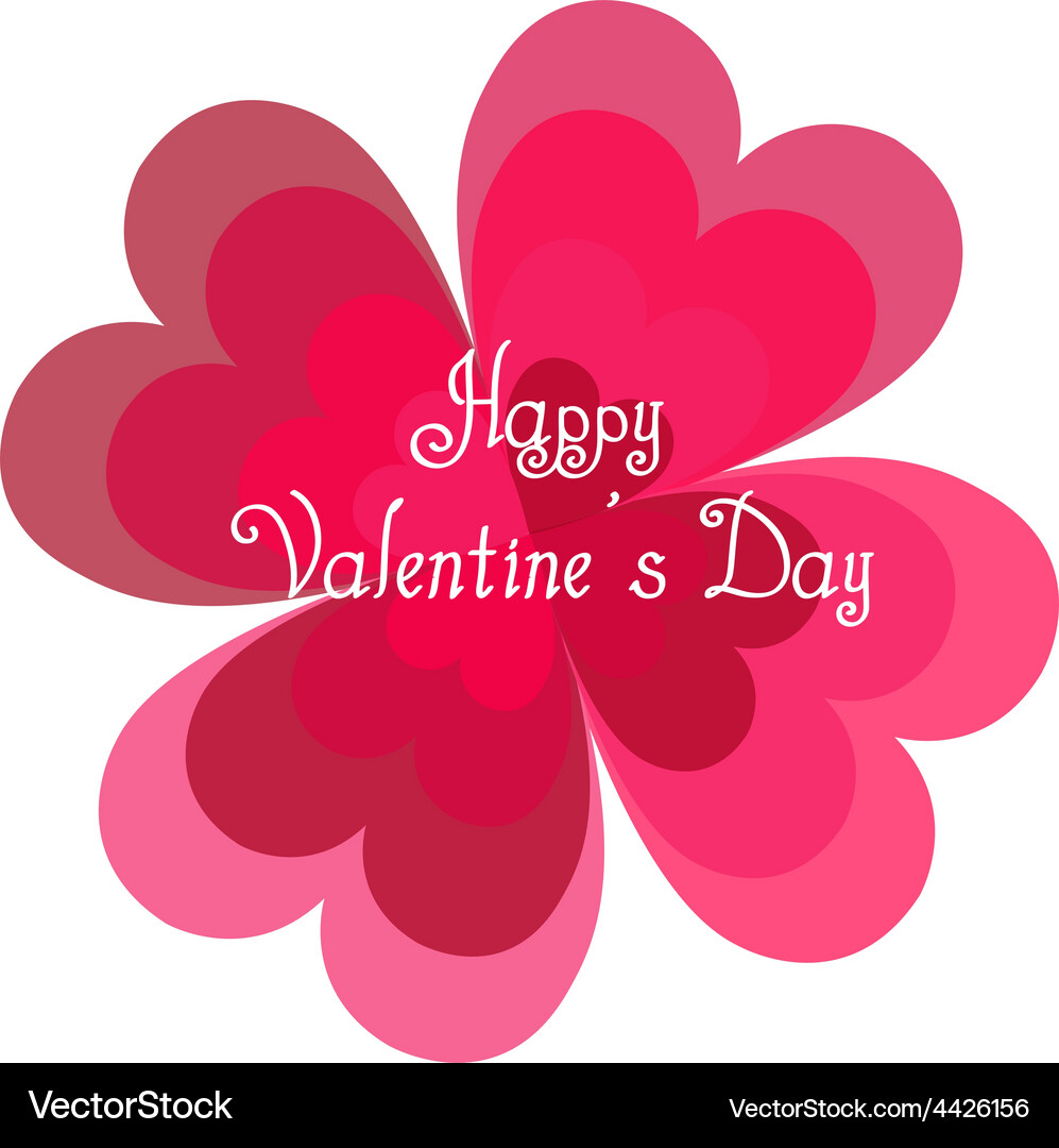 White background with a heart and text Vector Image