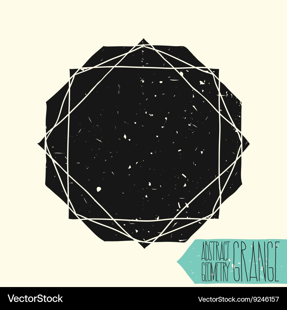 Abstract simple geometric figure with polygon Vector Image