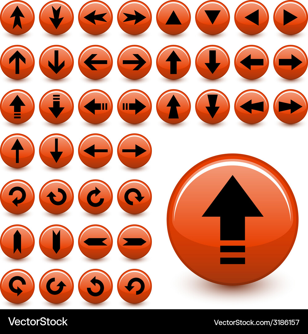 Arrow buttons Vector Image