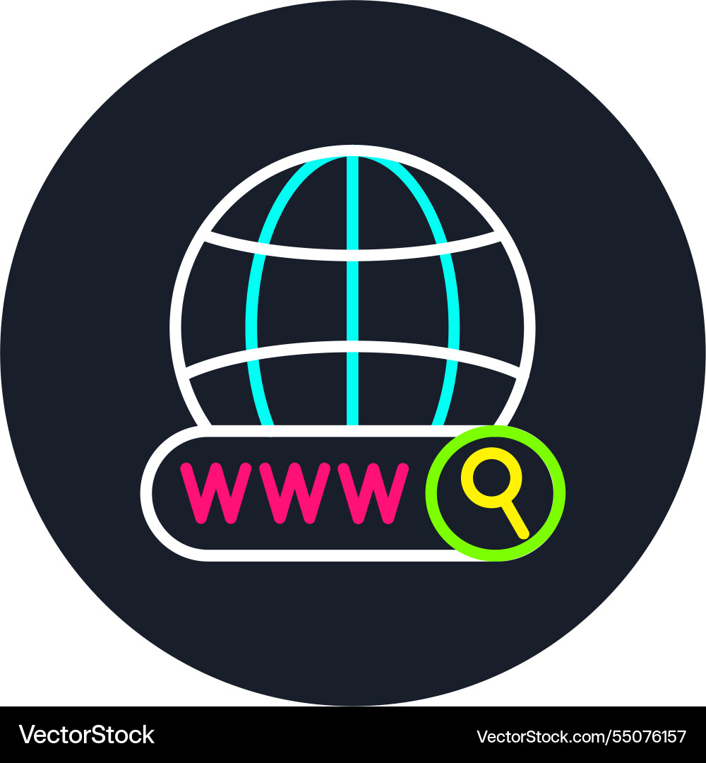 Internet line multi color icon Vector Image