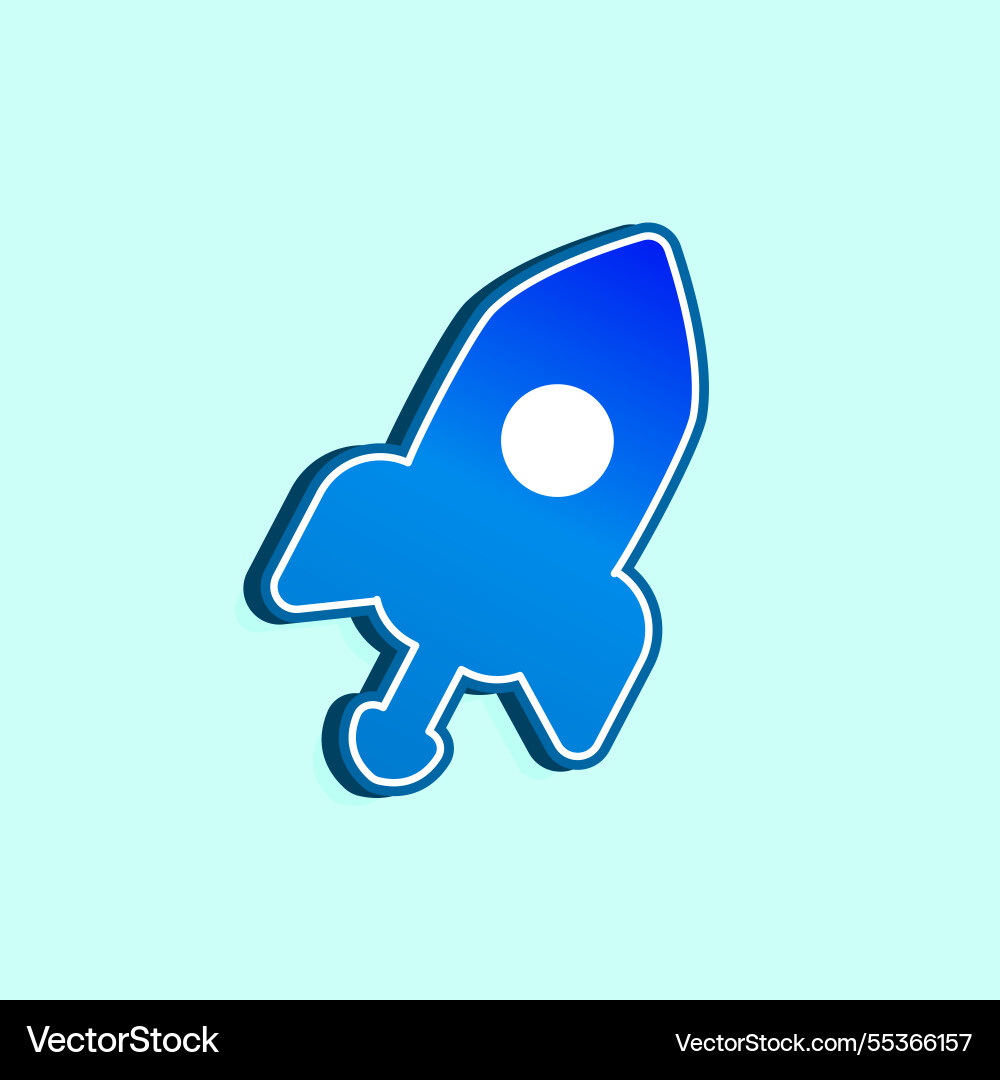 Linear rocket icon spaceship in outline style Linear rocket icon spaceship in outline style vector image