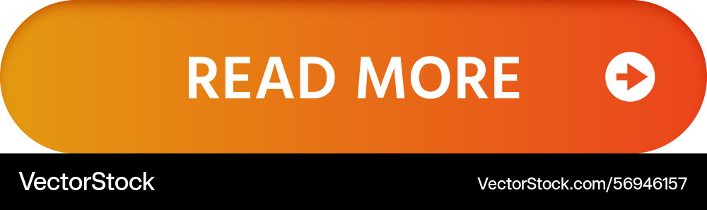 Orange gradient button featuring rounded corners Orange gradient button featuring rounded corners vector image