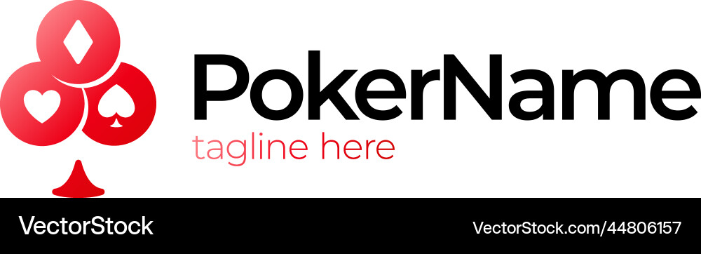 Poker-Karte Symbol Spiel Logo Casino Design Poker-Karte Symbol Spiel Logo Casino Design vektorbild
