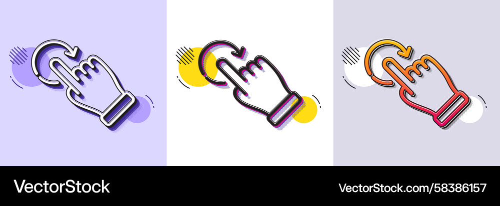 Rotation Slide Gesture Icon Vector Image