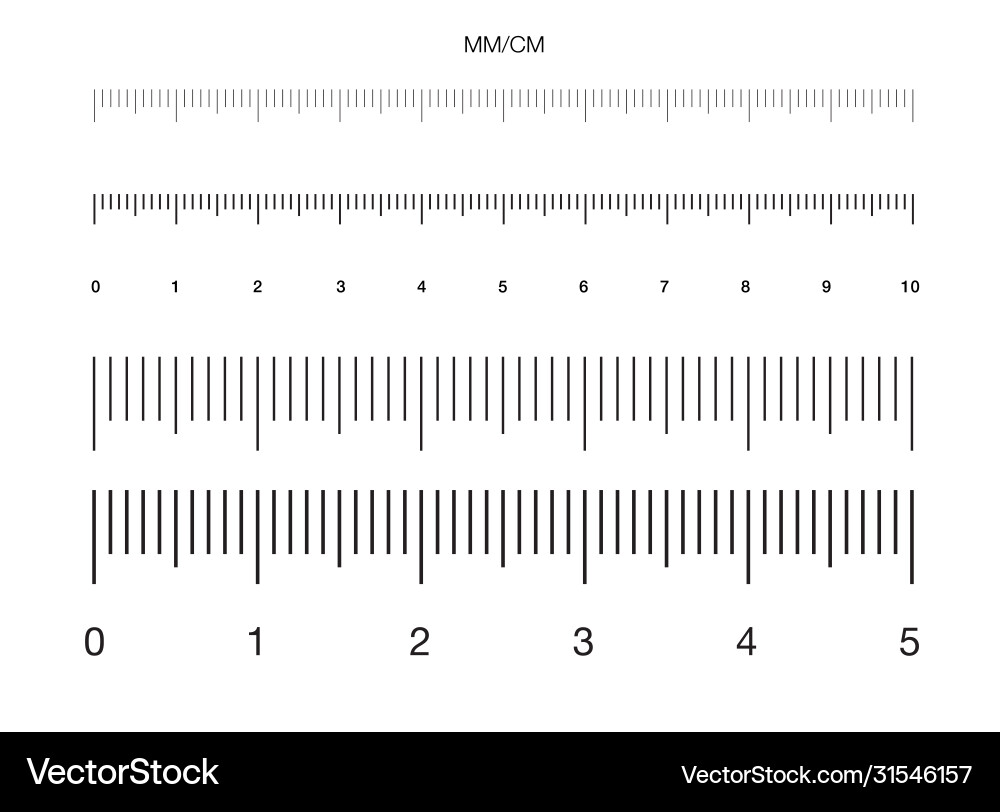 Ruler Measurement Scale Markup Vector Image