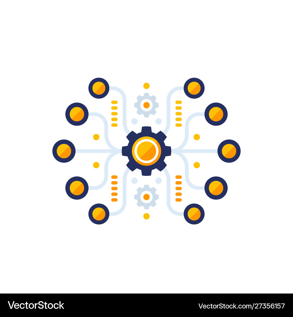 Software Integration & Automation vector image