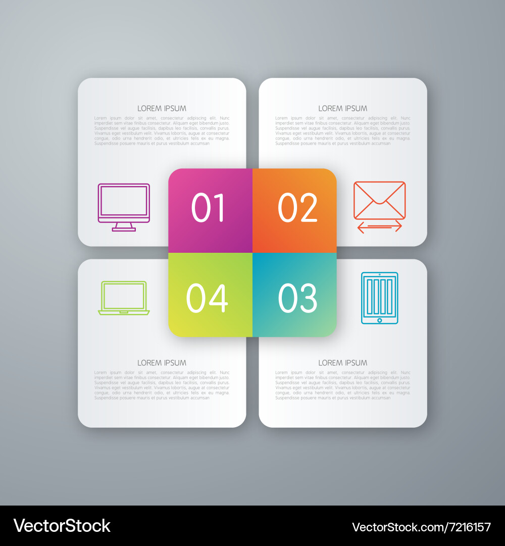 Template rectangles design on the grey background vector image