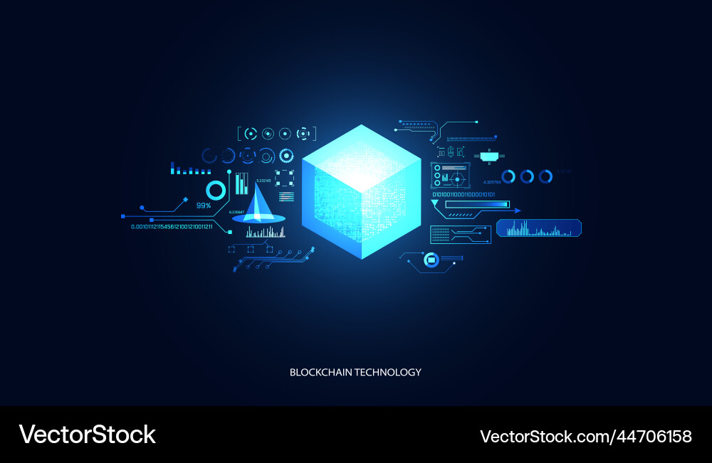 Abstract blockchain technology cryptocurrency Abstract blockchain technology cryptocurrency vector image