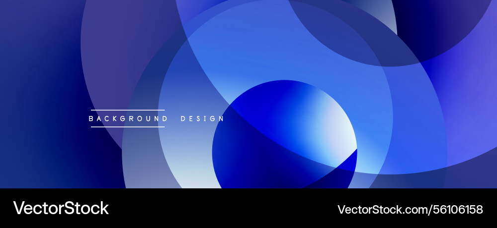 Abstract composition with layered circular vector image