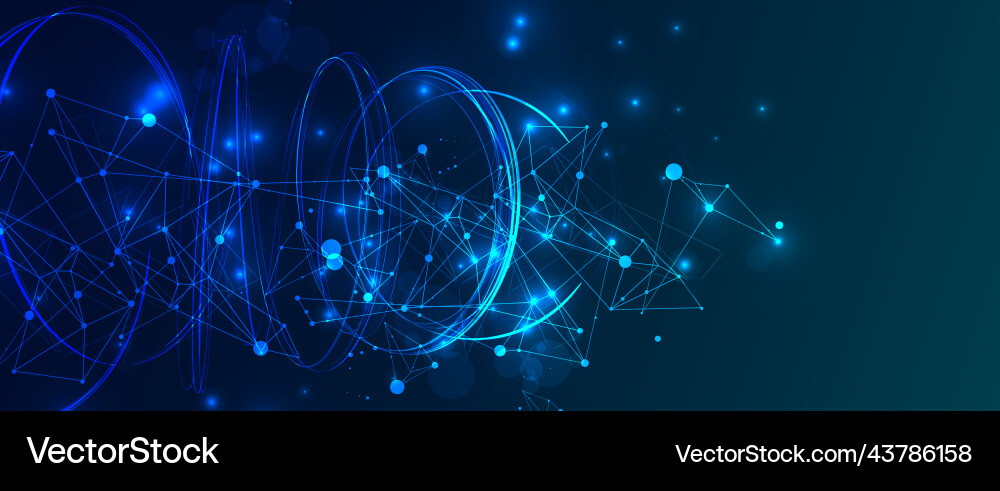 Abstract swirling lines with plexus effect Abstract swirling lines with plexus effect vector image