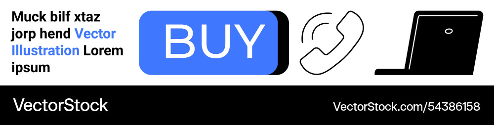 Call-to-action button with icons for phone Vector Image