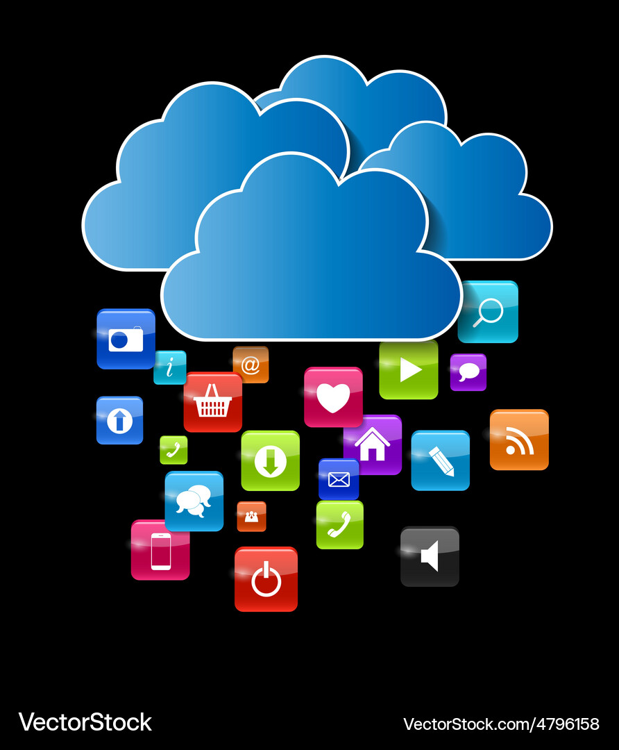 Cloud computing concept Vector Image