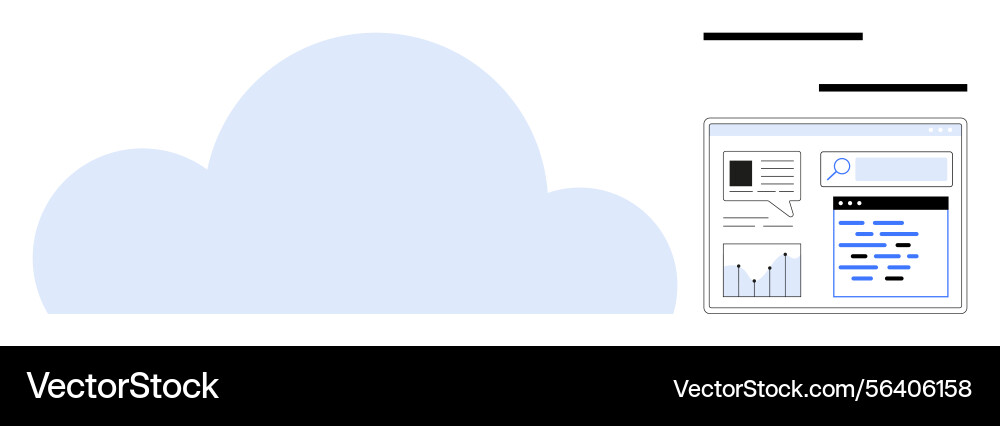 Cloud technology interface with analytics Cloud technology interface with analytics vector image