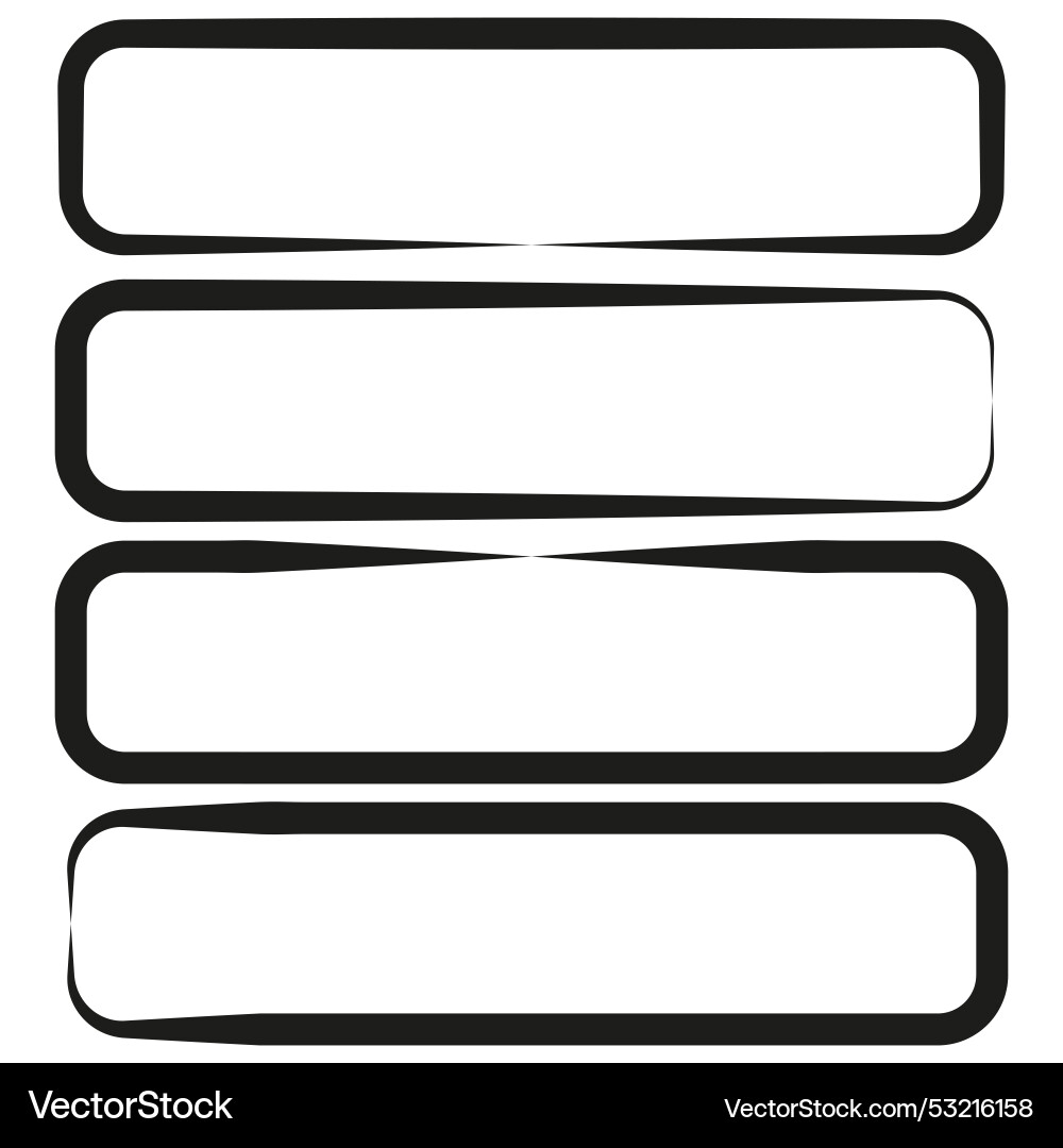 Distorted rectangle frames abstract rounded Distorted rectangle frames abstract rounded Vector Image