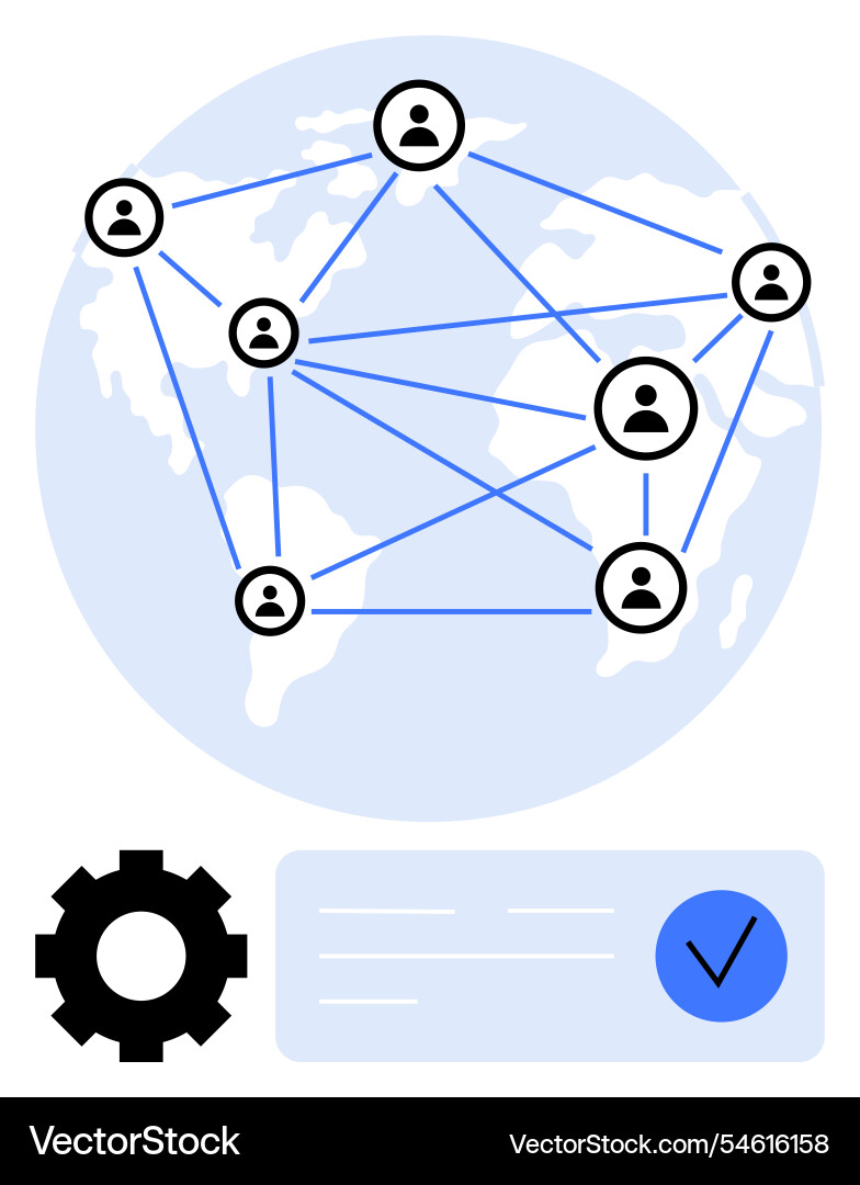 Global networking and collaboration concept Global networking and collaboration concept vector image