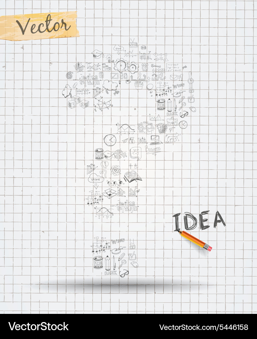 Idea concept layout for brainstorming vector image