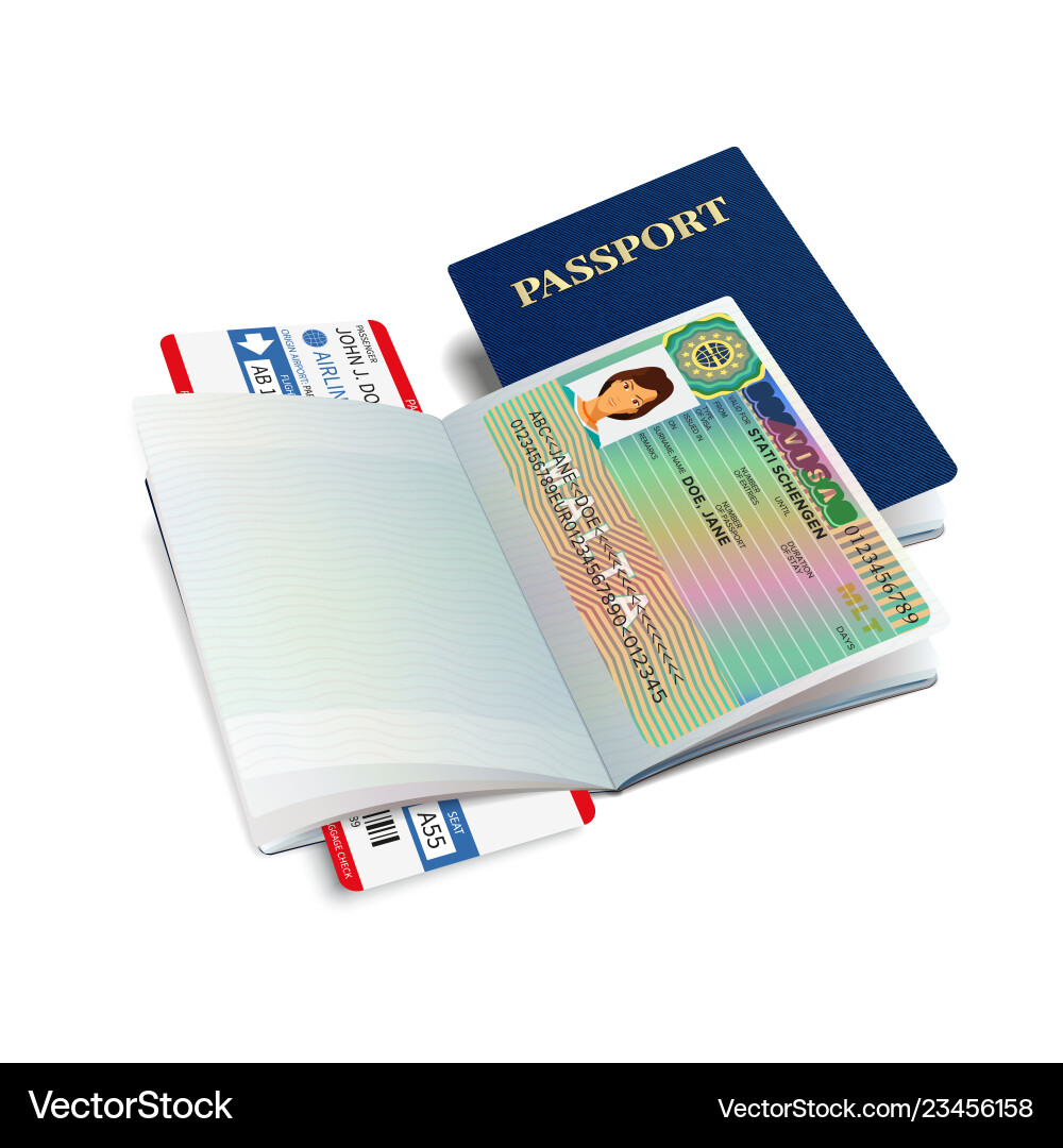 Internationaler Reisepass mit Malta Visum Internationaler Reisepass mit Malta Visum vektorbild