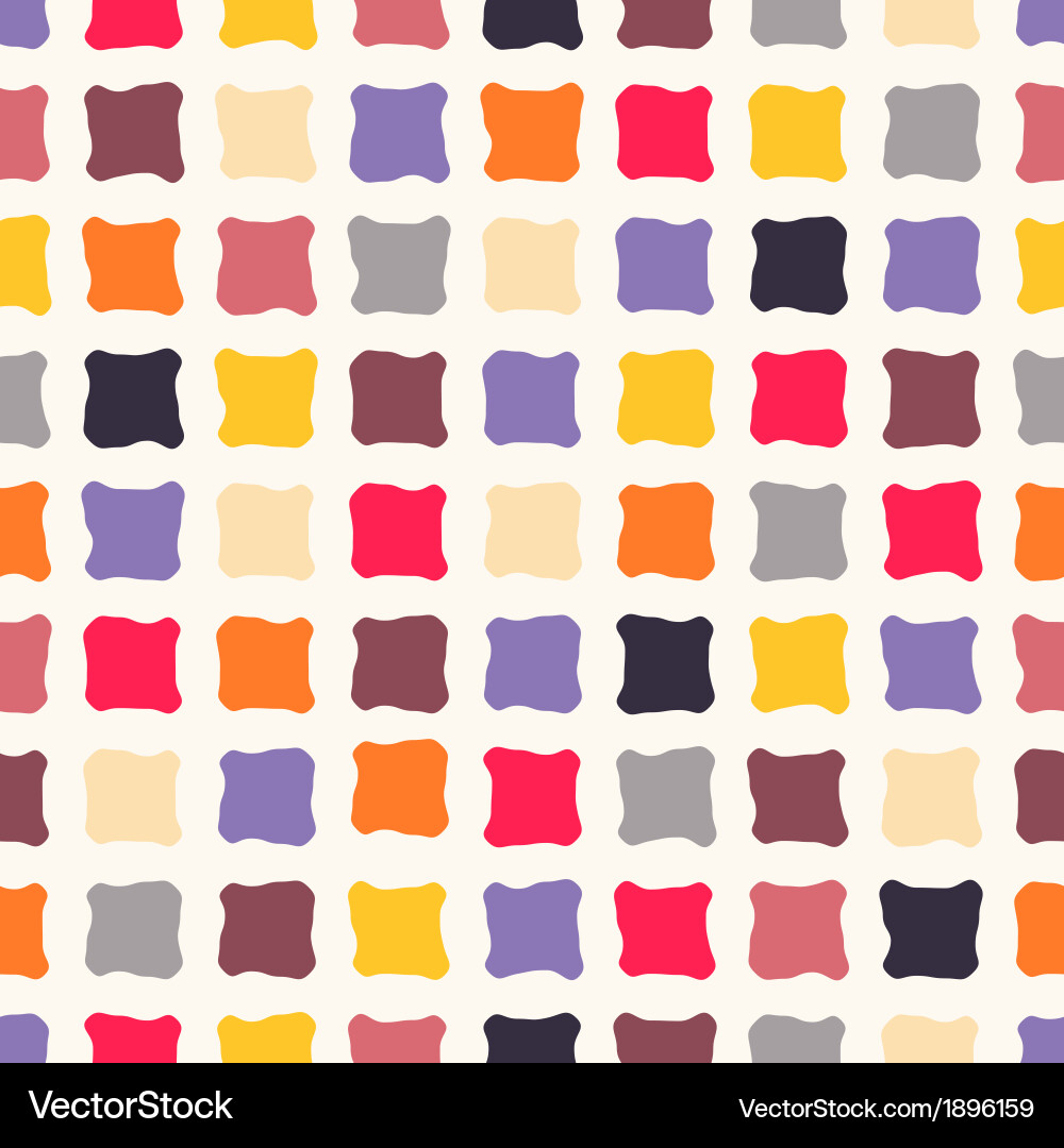 Abstract seamless pattern with colorful squares vector image