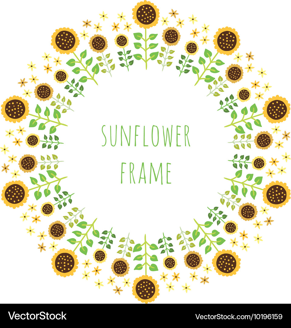 Floral design in circle Vector Image