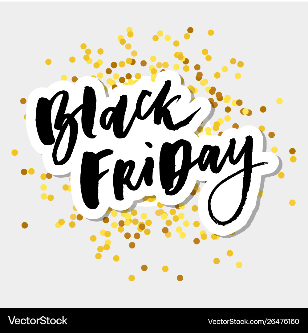 Black friday sale handmade lettering calligraphy Black friday sale handmade lettering calligraphy vector image