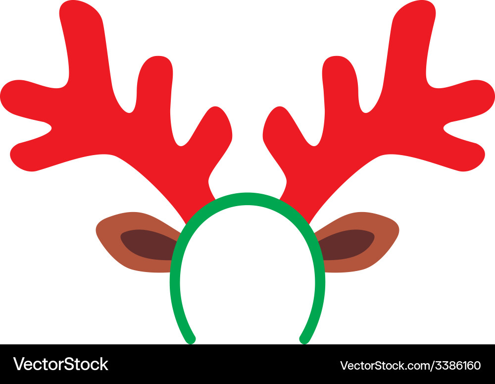 Christmas Reindeer Mask Vector Image