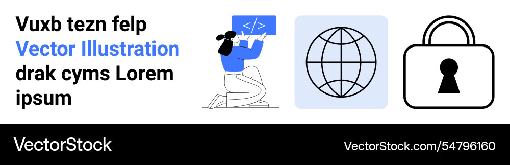 Female programmer coding on laptop glowing globe Female programmer coding on laptop glowing globe vector image