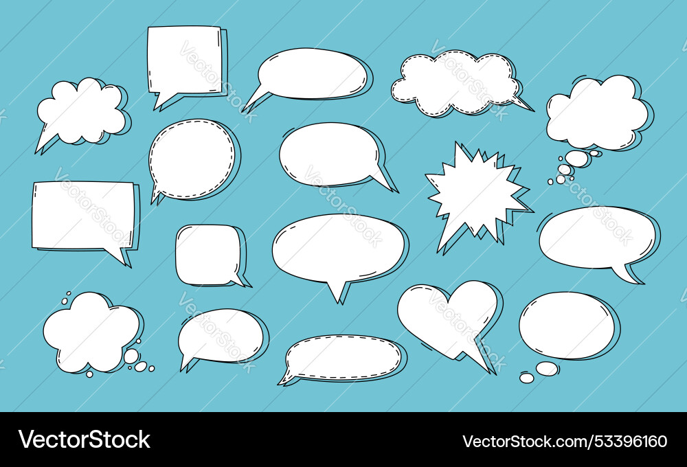 Speech bubbles set isolated design Speech bubbles set isolated design Vector Image