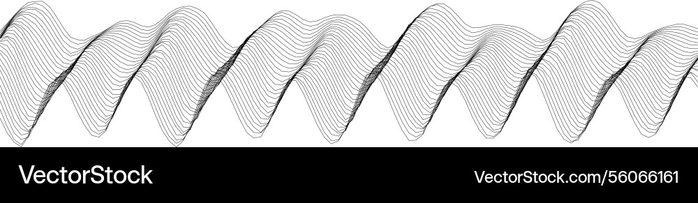 Abstract wave pattern with intersecting lines Vector Image