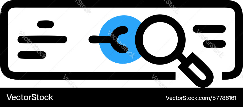 Complex data search bar with abstract symbols vector image