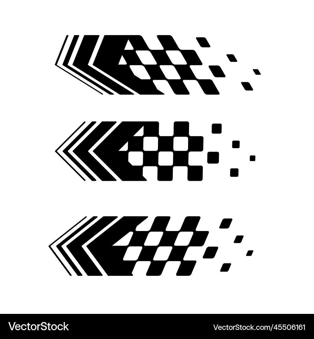 Different arrows flags set Different arrows flags set vector image